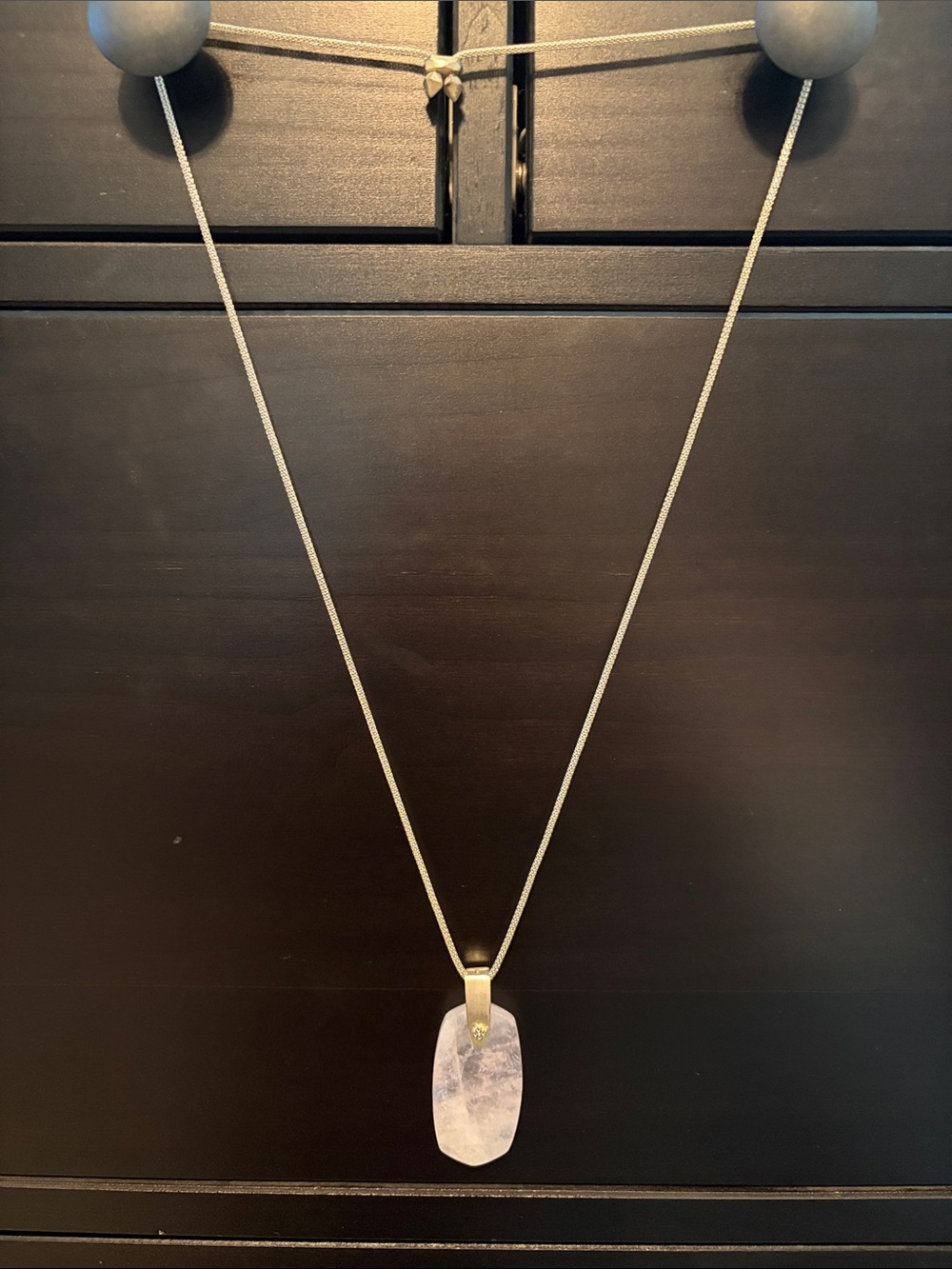 Women’s Kendra Scott Gold Chain Necklace with Rose Quartz Pendant